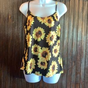 Sunflowers Backless Halter Top